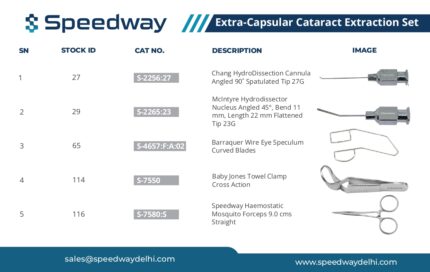 Extra-Capsular Cataract Extraction Set